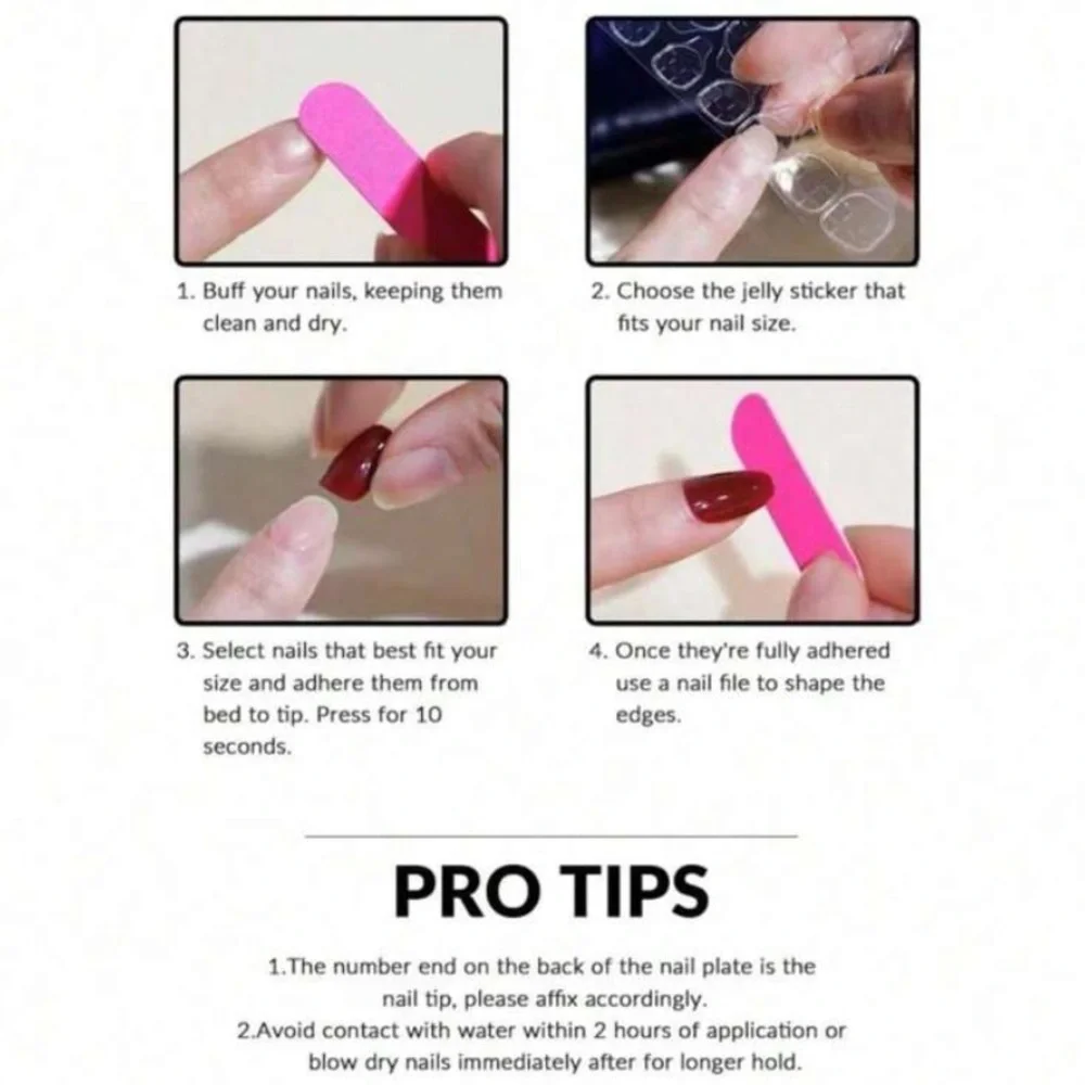 Striped Acrylic Press On Nails